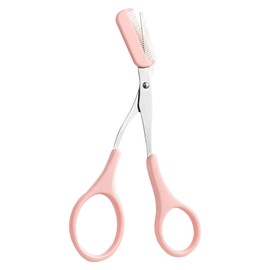 Eyebrow Scissors, Eyebrow Brush, Eyebrow Scissors, Eyebrow Scissors with Comb, Eyebrow Scissors for Women, Eyebrow Comb, Professional Eyebrow Cutter (Pink)