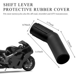 DXNQ 2PCS Motorcycle Rubber Gear Shift Lever Shoe Protector, Universal Anti Slip Motorcycle Gear Shift Lever Cover, Heat-Resistant Bicycle shifters Cover Protector Pedal for Street Dirt ATVs (Black)