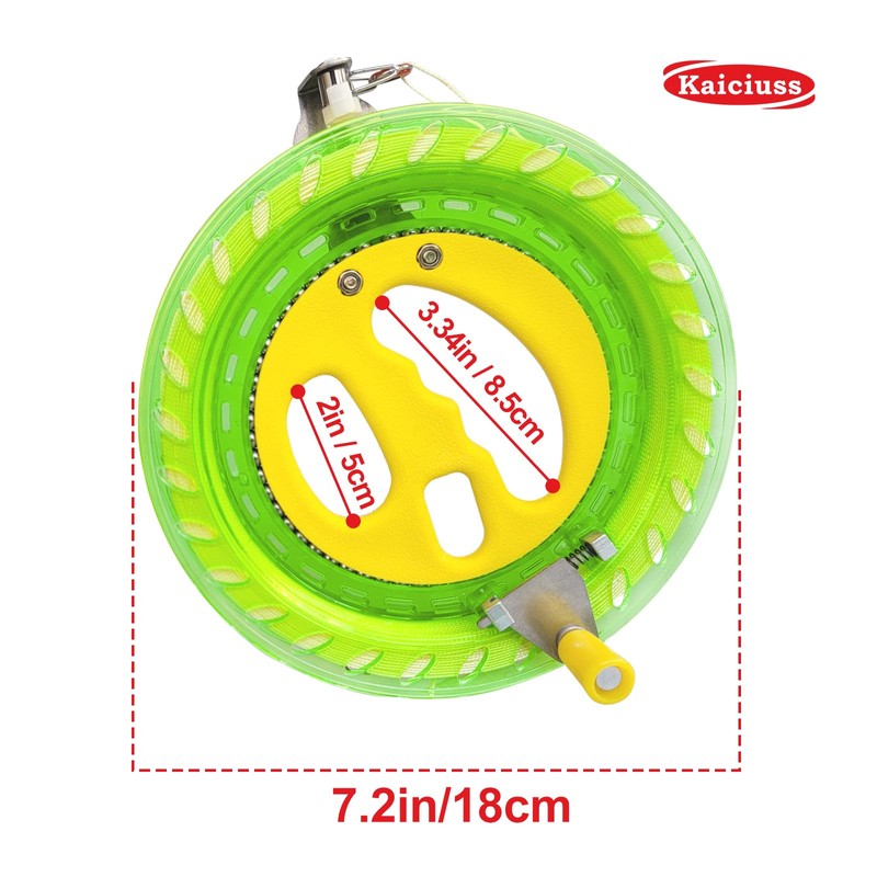 Kaiciuss 7.2 Inch Kite Reel Winder with Line, String Reel