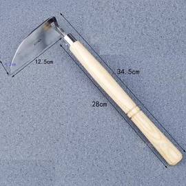 KEAAN Grass Hoe Weeding Tools for Garden Hand Tool Weed Removal Tool - Stainless Steel Blade Very Sharp (Stainless steel hoe)