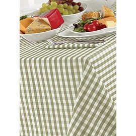 Country Look Gingham Sage Pack Of 4 Napkins 16in x 16in (40x40cm)
