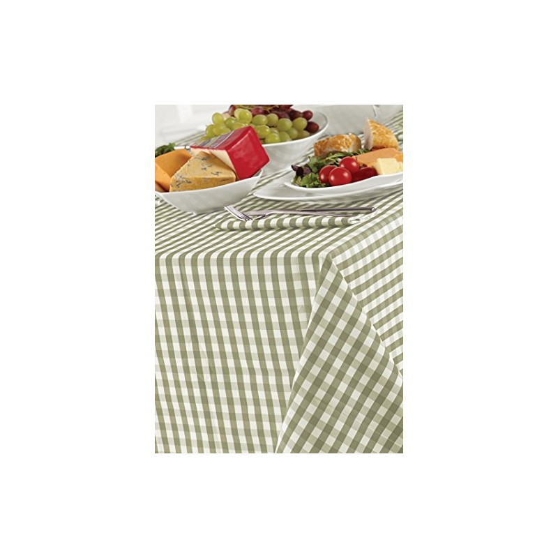 Country Look Gingham Sage Pack Of 4 Napkins 16in x