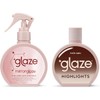 glaze Hair Shine Bundle – Super Gloss Vanilla Lights Color Conditioning Gloss & Mirror 4-in-1 Super Sleek Shine Spray – For Blonde Hair with Highlights