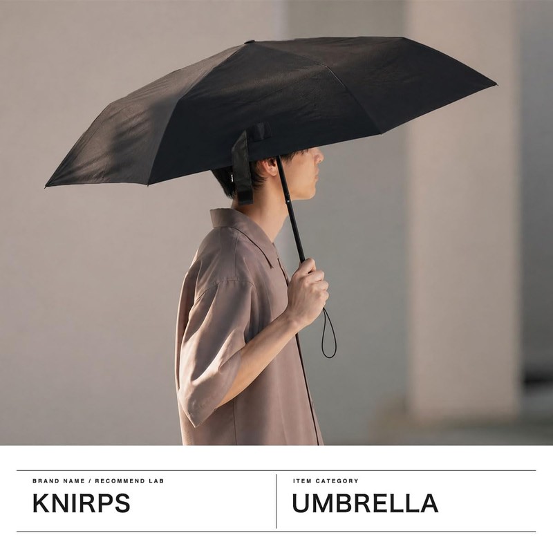Kunirps US050-1001 Ultra Light Slim Folding Umbrella, Lightweight, For Rain