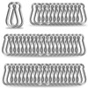 50PCS M5 Spring Snap Hook Carabiner, Heavy Duty Galvanized Steel
