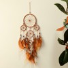 Pink Pineapple handmade dream catcher with silver beads, 12 cm