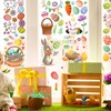 Easter Window Cling Stickers,9 Sheets Double-Sided Easter Window Decals for