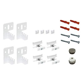 HK Mounting for Tubular Radiators, Tube Radiator, 2 Fixings up to 6 Fixings, Spacer Optionally Selectable (Set 3)