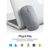 UGREEN Mouse Inalámbrico Bluetooth & 2.4G, Silencioso, Compacto y Portátil