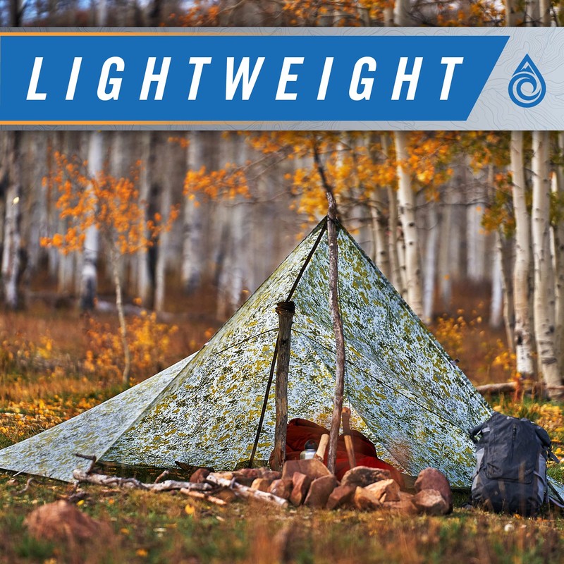 AquaQuest Safari Camping Tarp - Lightweight Durable Rain Fly -