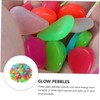 Levemolo Glow in Dark Garden Pebbles 400pcs Aquarium Stones Fish