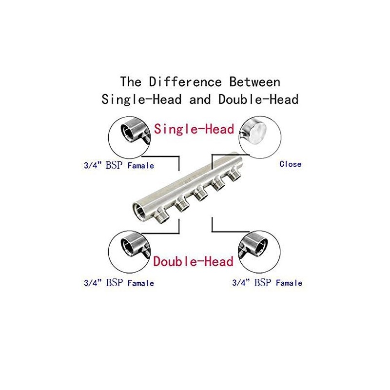 Kingbull 6 Way Distribution Water Manifold Air Flow Pump Tubing