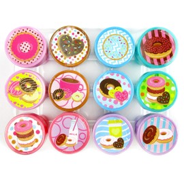 TINYMILLS 12 Pcs Donuts Stamp Kit for Kids