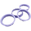 4x Centring Rings 64.0 to 60.1/64.0-60.1 Purple