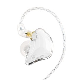 BASN Bmaster Three Dynamic Drivers In-Ear Monitors Headphones with Two Removable Cables Earphones Suitable for Sound Engineers Musicians (White)