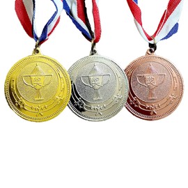 Eterspr Pack of 9 Gold Silver Bronze Medals Metal Medals for Competition Party Decorations Olympic Style