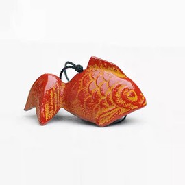 Oavand Set of 2, Japanese Goldfish Bless Small Wind Chimes Outdoor, Iwachu Cast Iron Lucky Temple Wind Bell Memorial Wind Chimes for Outside Good Luck for Garden, Patio, Balcony（Goldfish）