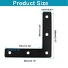 Augiimor 20Pcs Black L Shape Flat Corner Brace 3.15" x