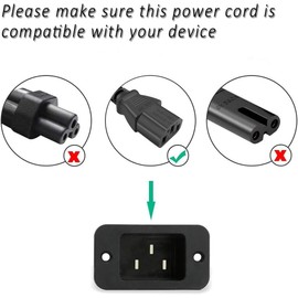 Hustery 6ft UL AC Power Cord Cable Compatible with Bose S1 Pro S1 Pro Plus Multi Position PA System Speaker