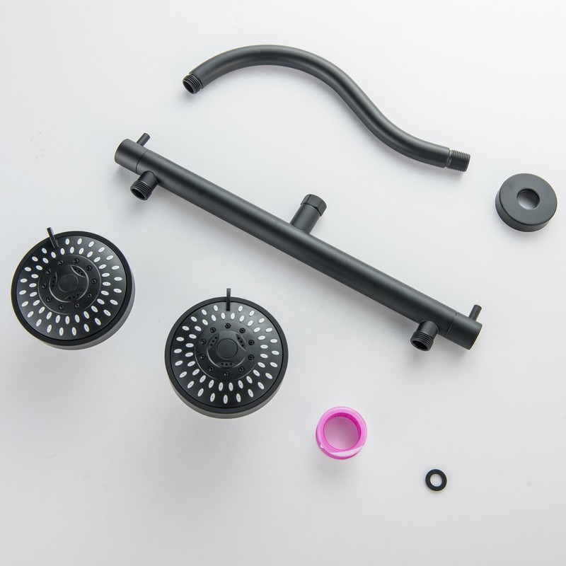 BEIYI Dual Double Shower Head for Couples, High Pressure 5