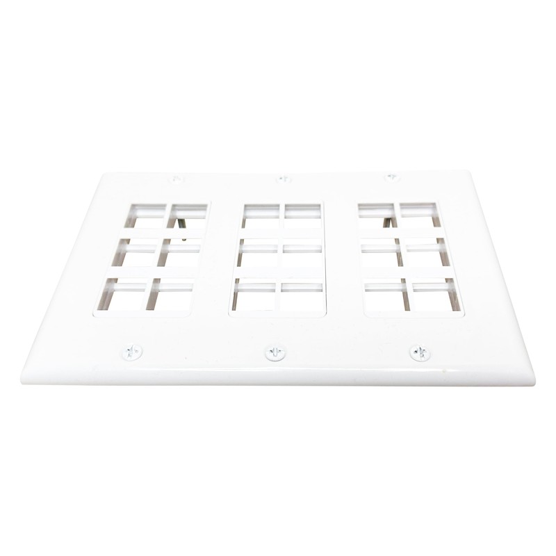 DIYTECH Keystone Wall Plate, 18 Port Keystone Jack Wall Plate,