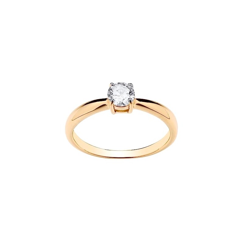 Old English Jewellers 9ct Yellow Gold on Silver 0.50ct CZ