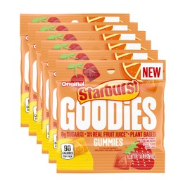 STARBURST GOODIES Original Low Sugar Plant-Based Fruit Gummy Candy, 1.8 Oz Bags (Pack of 12)