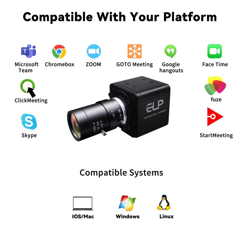 QILOVE Global Shutter USB Camera – 800P Monochrome Ultra High