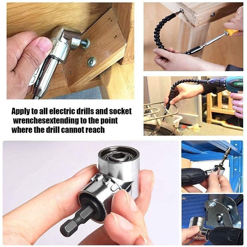 Flexible shaft bits drill extension, 1 piece 105° angle screwdriver