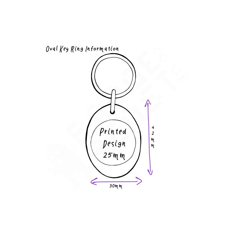 I Love Leeds - Black Plastic Oval Key Ring