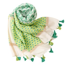 FAIRYGATE Scarves for Women UK Soft Large Long Winter Spring Summer Flower Scarf Friendship Ladies Scarfs Gifts for Her Neckerchief Shawl Wrap Green 46012