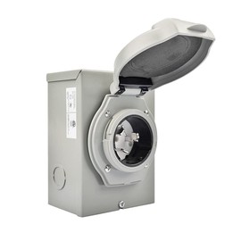 INLET Jnose 50 Amp Generator Power Inlet Box, ETL Listed NEMA SS2-50P Box for 3 Prong Cord, 125250 Volt, 12500 Watts Transfer Switch Weatherproof, Outdoor Use