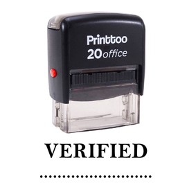 Printtoo Verified Self Inking Rubber Stamp Office Stationary Custom Stamp-Black