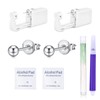 WillTen 2Pcs Disposable Ear Piercing Kit, Silver Stud Earrings, Piercing