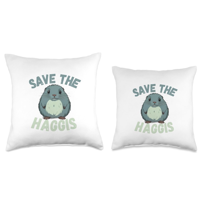 Save the haggis Scottish humour 3 Throw Pillow