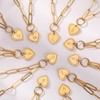 Heart Necklace for Women Gold A-Z Initial Necklace Heart Initial