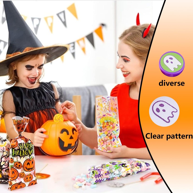 12 Pack Halloween Stamps for Kids, Non-Toxic Cartoon Stamp Set