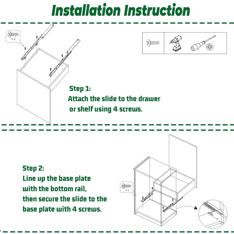 Undermount Drawer Slide, Soft Close Bottom Mount Pull Out Shelf