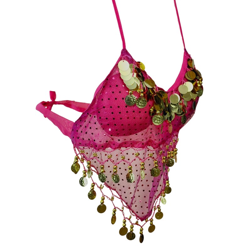 Women's Belly Dance Costume Set Indian Dance Performances Outfit, pink