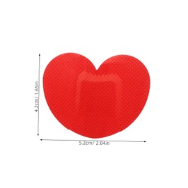 Healeved 20 Pack Heart-shaped Fingertip Covers Cute Cartoon Bandages for Boys and Girls Adults Red Thumb Bandages
