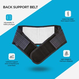 Purple Bubble Lumbar Belt Self-Heating Back Brace for Men & Women - Breathable Back Support Belt with 20 Magnets Relieves Sciatica, Herniated Disc, Scoliosis, Sprains, RSI Pain