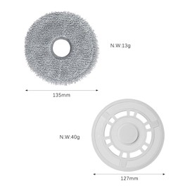 HAPPOW Dreame Mop Pads with Mop Pads for Dreame L10S Ultra/L10S Ultra Gen 2 /L10S Pro Ultra Heat/L20 Ultra/ L40 Ultra/ X40 Ultra / X40 Master / X30 Ultra/ X20 Pro/Mova E30 Ultra Replacement Parts