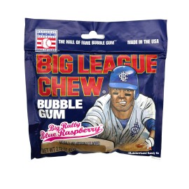 Big League Chew Blue Raspberry Chewing Gum 6 Pouches Free Shipping