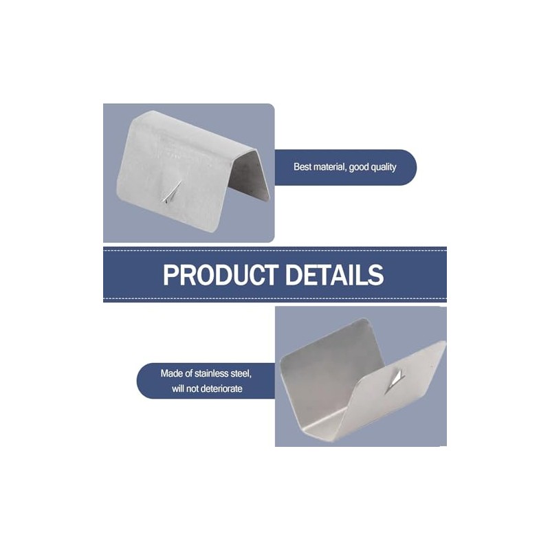 Pack of 15 Windscreen Rain Deflector Clip, Stainless Steel Windscreen