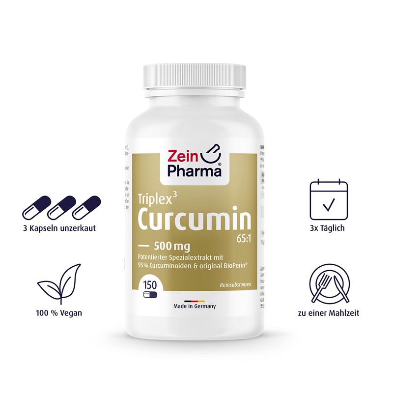 ZeinPharma Curcumin Triplex³ Capsules 150 Capsules 500 mg - Curcuma