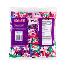 Zotz Zotz Fizzy Bulk Candy (Assorted, 100 Units)- Hard Candy Individually Wrapped- Assorted Fruit Flavors, Cherry, Watermelon, Strawberry, Blue Raspberry, Apple, Orange & Grape- From Italy Since 1970