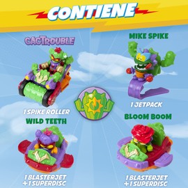 SUPERTHINGS Spike Roller – Large vehicle with two attachable vehicles, 3 SuperThings and 1 exclusive Kazoom Kid