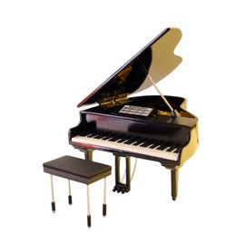 Shoponica Hand made Wooden Miniature Black Piano Replica