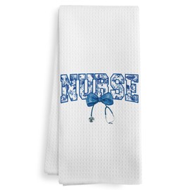 XNXLDYLH Cool Nurse Nursing Nurses Appreciation Gifts Gift for Women Nurses Week Graduation, Nurses Week Gifts, Nurse Chinoiserie Floral Kitchen Dish Hand Tea Towels for Bathroom Kitchen, 16x24 Inch