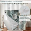 NAEMBCU No Hook Boho Shower Curtain with Snap in Liner